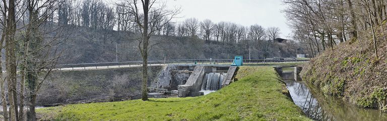 barrage de prise d'eau du réservoir de Montaubry sur la Dheune (canal du Centre)