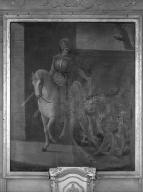 7 tableaux : La Charité de saint Martin, saint Jean-Baptiste, l'Assomption, saint Jérôme, saint Hilaire de Poitiers, sainte Catherine d'Alexandrie, saint François d'Assise