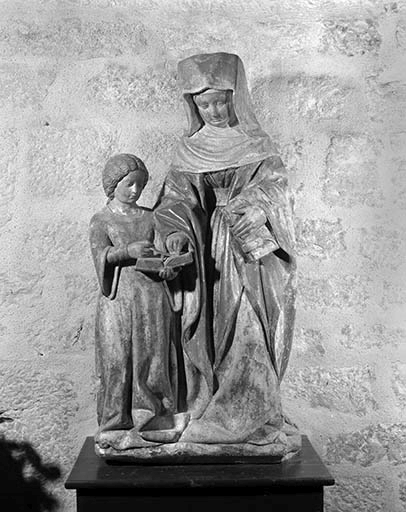 groupe sculpté (petite nature) : l’Éducation de la Vierge