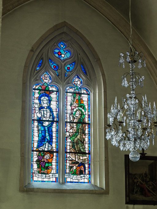 ensemble de deux verrières : la Visitation, la Nativité