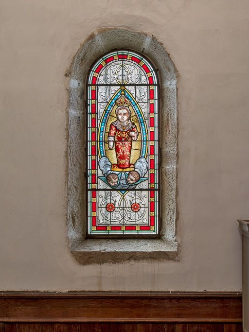 verrière figurée : Enfant Jésus du Carmel de Beaune (baie 4)