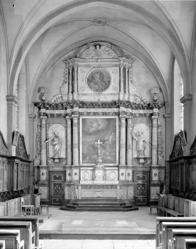 autel, retable, tabernacle, gradin d'autel (ensemble du maître-autel)