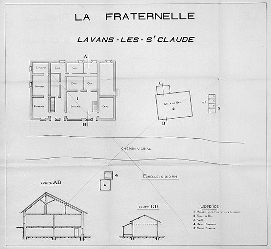 ferme, café, magasin de commerce de la Fraternelle