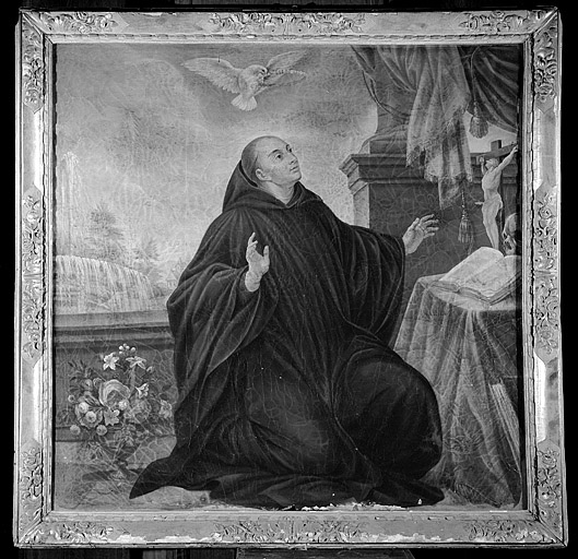tableau : moine agenouillé
