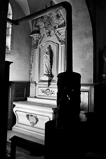 autel, gradin d'autel, prédelle, retable (autel secondaire de la chapelle gauche)