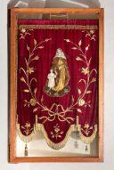 bannière de procession : Saint Cyr et sainte Julitte, Adoration du Saint Sacrement