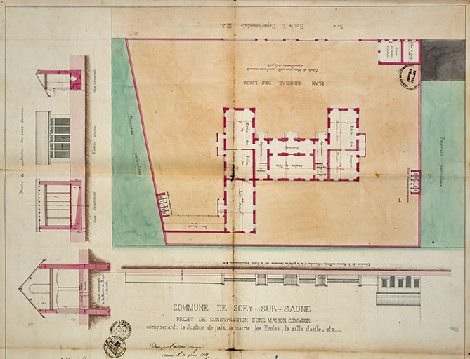 maison commune, justice de paix et école