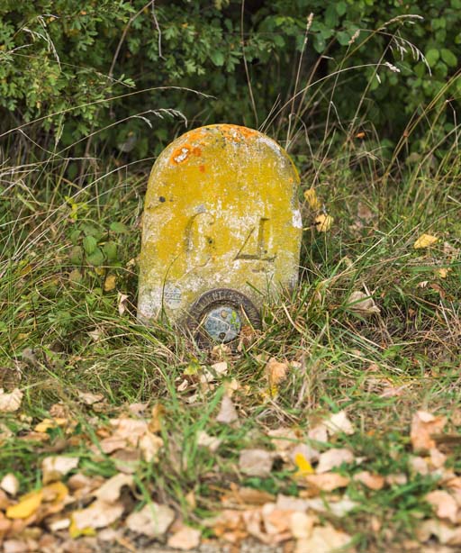 borne kilométrique (canal de Bourgogne)