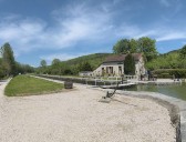 site de l'écluse 22 du versant Saône, dite de Veuvey (canal de Bourgogne)