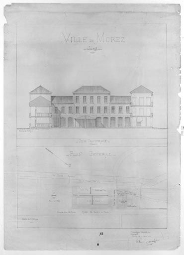 hôtel de ville, groupe scolaire, école professionnelle, tribunal, musée