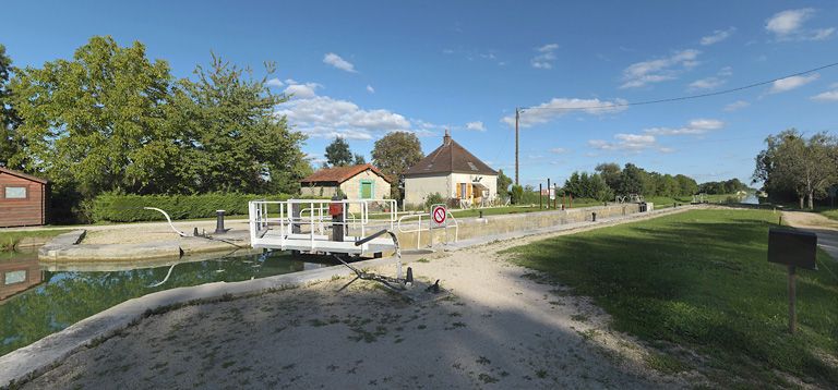 site de l'écluse 74 du versant Saône, dite de Brazey (canal de Bourgogne)