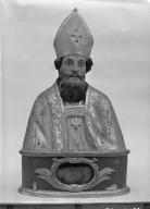 deux bustes-reliquaires en pendant : Saint Eugène de Tolède (?), sainte