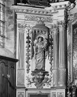 2 statues : Vierge à l'Enfant et saint Joseph