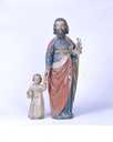groupe sculpté : saint Joseph et l'Enfant