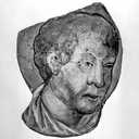 verrière : tête de saint (fragment n° 899.1.728)