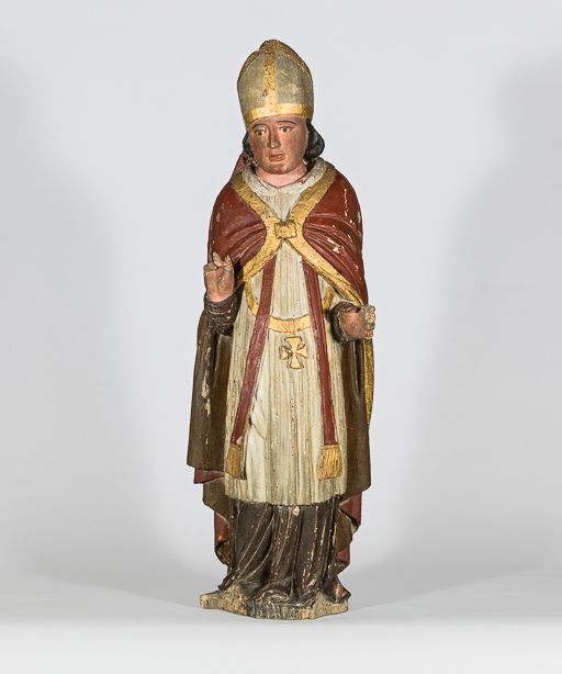 statue (petite nature) : saint Évêque