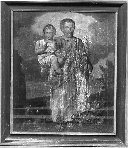 tableau : saint Joseph et l'Enfant Jésus