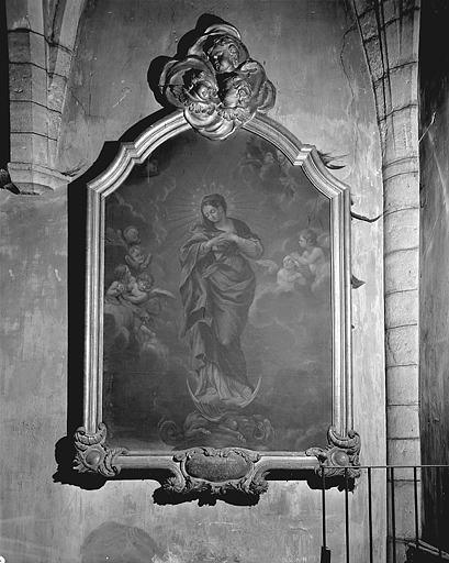 tableau et son cadre : Vierge de l'Immaculée Conception