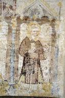 peinture murale : saints sous dais