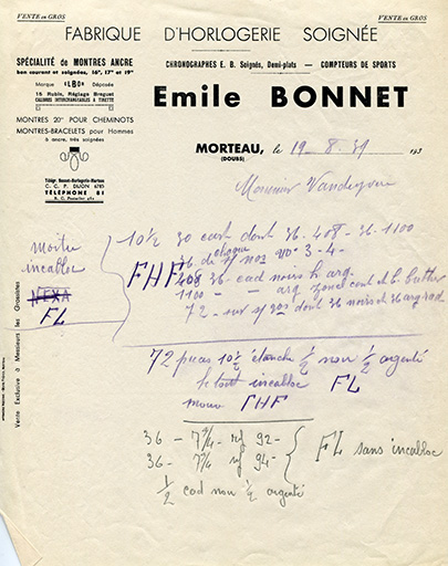 immeuble et atelier d'horlogerie d'Emile Bonnet
