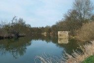 pont mobile, pont à bascule dit pont-levis de Loisy (la Seille canalisée)