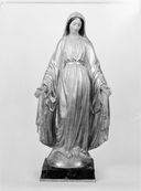 ensemble de 2 statues en pendant (demi-nature) : Vierge de l'Immaculée Conception, saint Joseph
