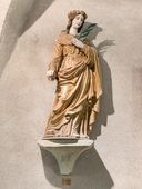 ensemble de deux statues (petite-nature) : sainte Philomène et sainte Reine