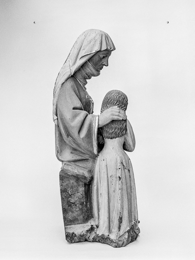 groupe sculpté : l'Education de la Vierge
