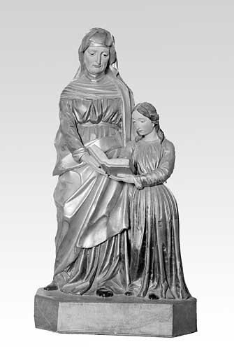 groupe sculpté : l'Education de la Vierge
