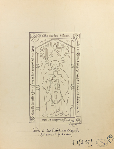 dalle funéraire de Jehan Géliot