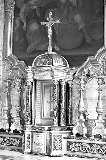 tabernacle et 6 chandeliers d'autel