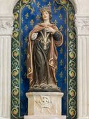 statue (petite nature) : sainte Radegonde
