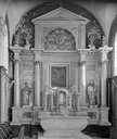 autel, gradin d'autel, tabernacle à dais d'exposition (ensemble du maître-autel)