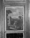 glace de trumeau, peinture : Sacrifice dans un paysage