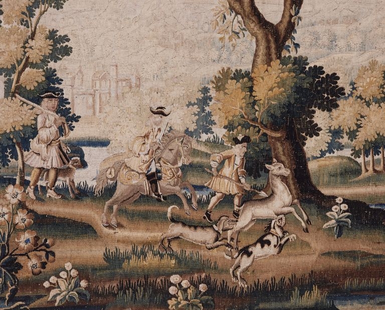 ensemble de 3 pièces murales (tenture) : Les quatre saisons (?), numéro d'inventaire : 87 GHD ADDITIF 49, 87 GHC 158
