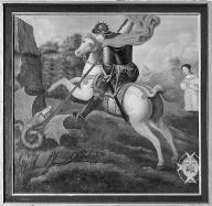tableau : Saint Georges combattant le dragon