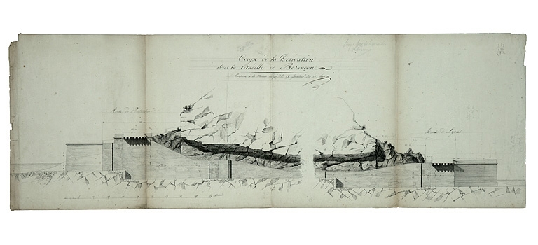 ensemble du génie civil : ouvrages liés au flottage des bois et à la navigation dans la traversée de Besançon (canal du Rhône au Rhin)