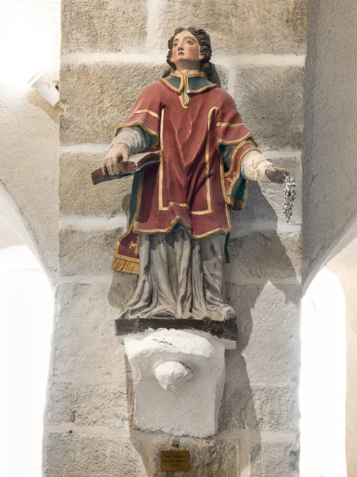 ensemble des statues du chœur : saint Martin et saint Vincent
