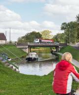 pont routier isolé ; pont du Gauchard (canal du Centre)
