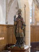 ensemble de deux statues (grandeur nature) : saint Cassien, Vierge à l'Enfant