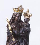 statuette de pélerinage : Vierge à l'Enfant dite Notre-Dame de Gray ou Vierge de Montaigu