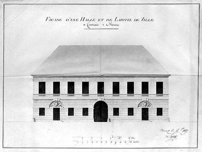 hôtel de ville, groupe scolaire, école professionnelle, tribunal, musée
