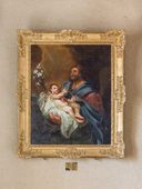tableau : saint Joseph tenant l'Enfant Jésus