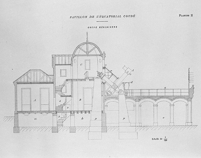 abri d'instrument équatorial dit pavillon de l'équatorial coudé