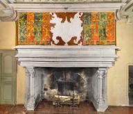 peinture monumentale : décor de cheminée