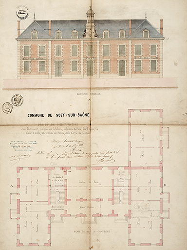 maison commune, justice de paix et école