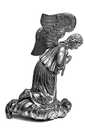 2 statues : anges en prière
