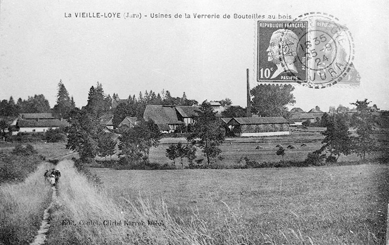 usine de flaconnage dite verrerie de la Vieille-Loye, actuellement maison, ferme