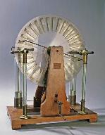 instrument de démonstration en électrostatique (machine de Wimshurst)