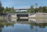 pont routier isolé ; viaduc de l'autoroute A6 (canal de Bourgogne)